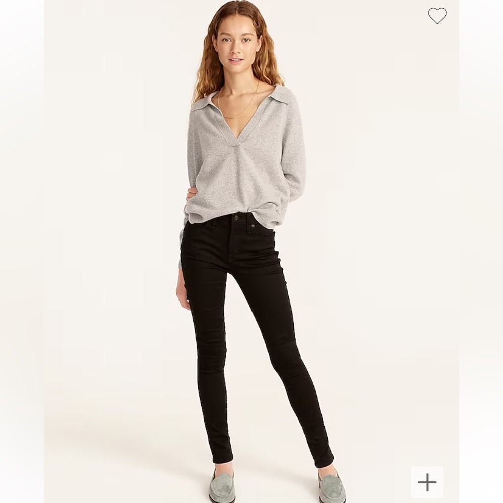 J. Crew tall 9” toothpick jean in new black rinse, size 30T